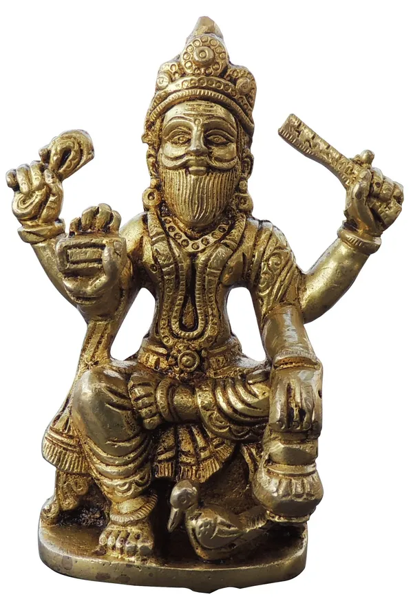 Brass_Showpiece_Vishwakarma_Ji_God_Idol_Statue_-_3.5x2x4.5_Inch_(BS957_I)
