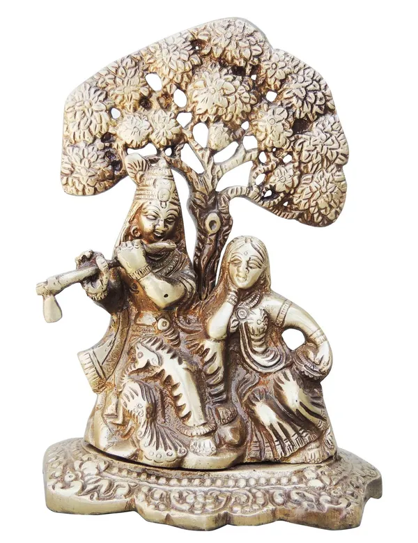 Brass_Showpiece_Radha_Krishna_With_Tree_Statue_-_4.7x3x6.5_Inch_(BS962_A)