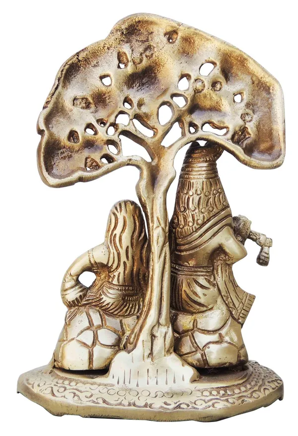 Brass_Showpiece_Radha_Krishna_With_Tree_Statue_-_4.7x3x6.5_Inch_(BS962_A)
