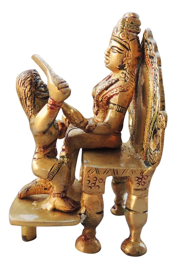 Brass_Showpiece_Baglamukhi_Statue_-_3.2x2.6x4.6_Inch_(BS967_B)