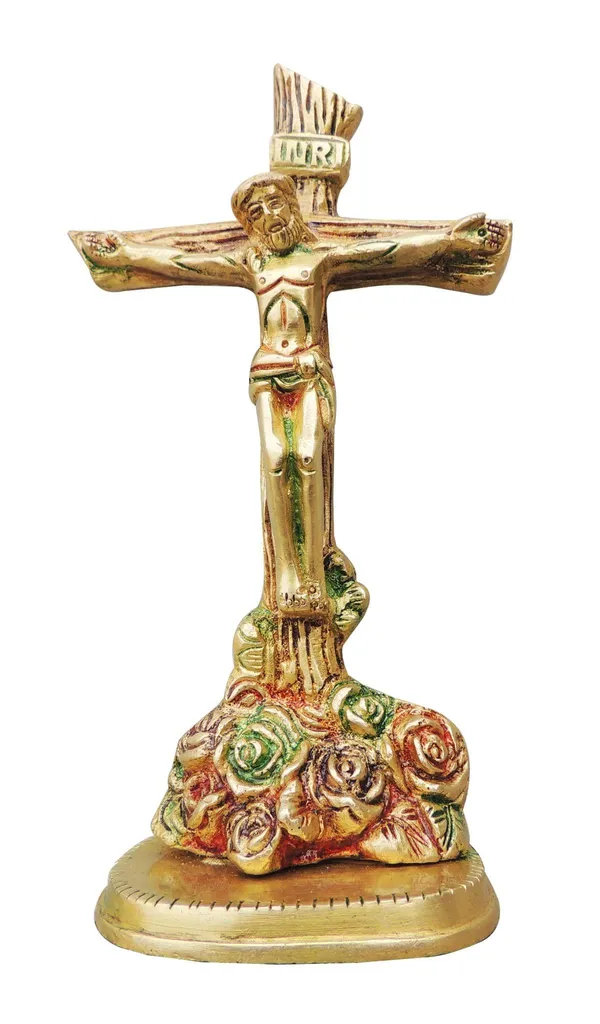 Brass_Showpiece_Jesus_&_Cross_God_Idol_Statue_-_4.5x2.5x8_inch_(BS971_B)