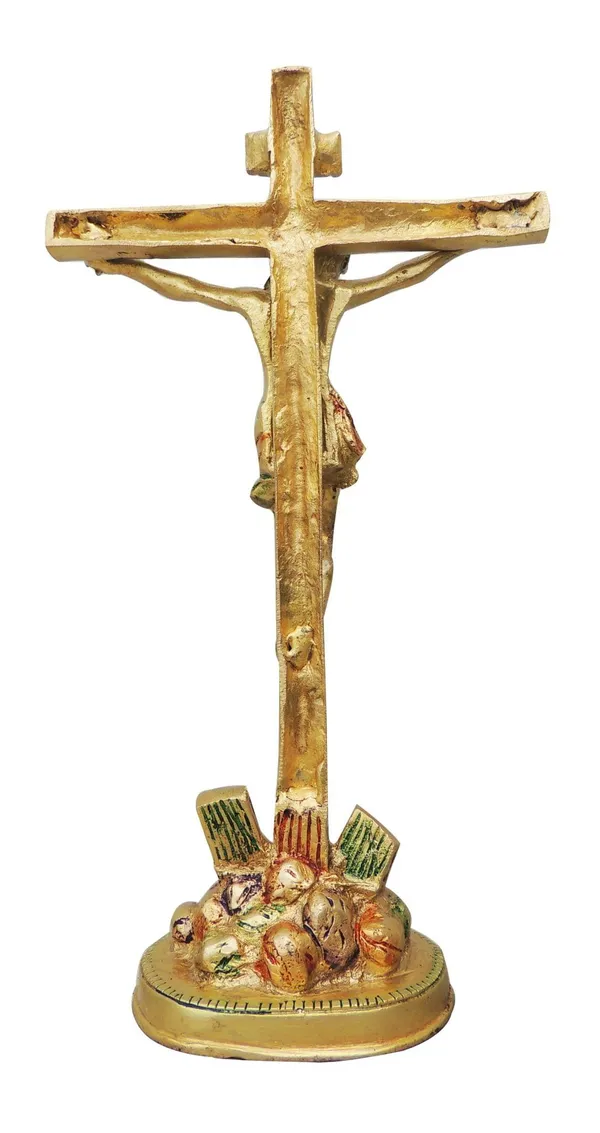 Brass_Showpiece_Jesus_On_Cross_Statue_-_6.5x2.8x11.8_Inch_(BS971_D)