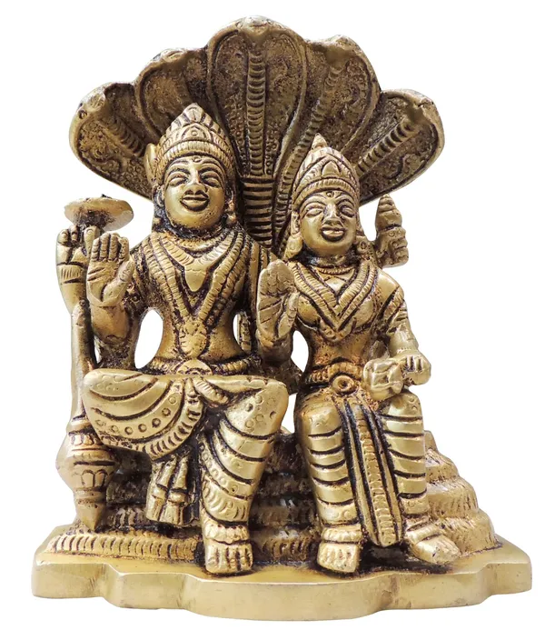 Brass_Showpiece_Laxmi_Naraine_With_Sheshnaag_Statue_-_4.5x2.5x5.5_Inch_(BS991_D)