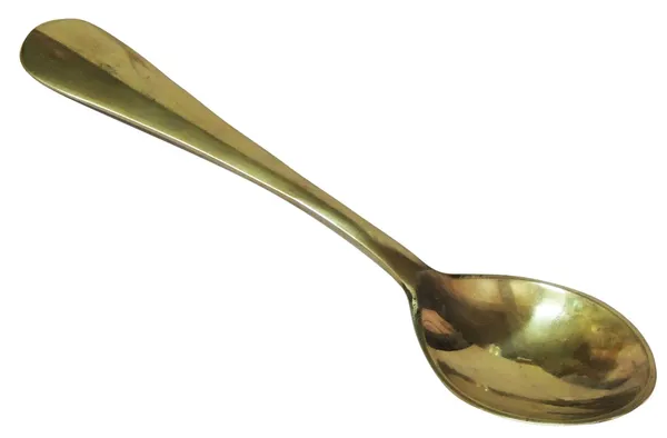 Pure_Brass_Spoon_-_6.3x1.4x0.6_inch_(CU061_A)_-_Pack_of_3