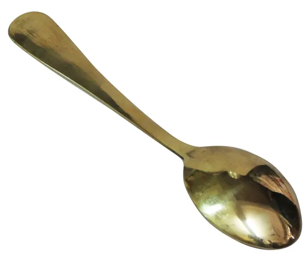 Pure_Brass_Spoon_-_6.3x1.4x0.6_inch_(CU061_A)_-_Pack_of_3