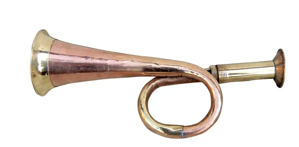 Copper_&_Brass_Bigul_(bugle)_Showpiece_-_6x2x1.7_Inch_(F116)
