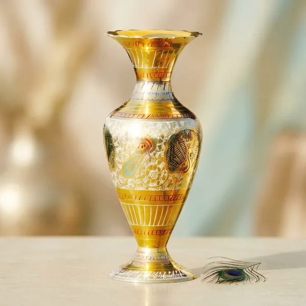 Brass_Home_&_Garden_Decorative_Flower_Pot,_Vase_-_3.5x7x7.5_Inch_(F148_B)