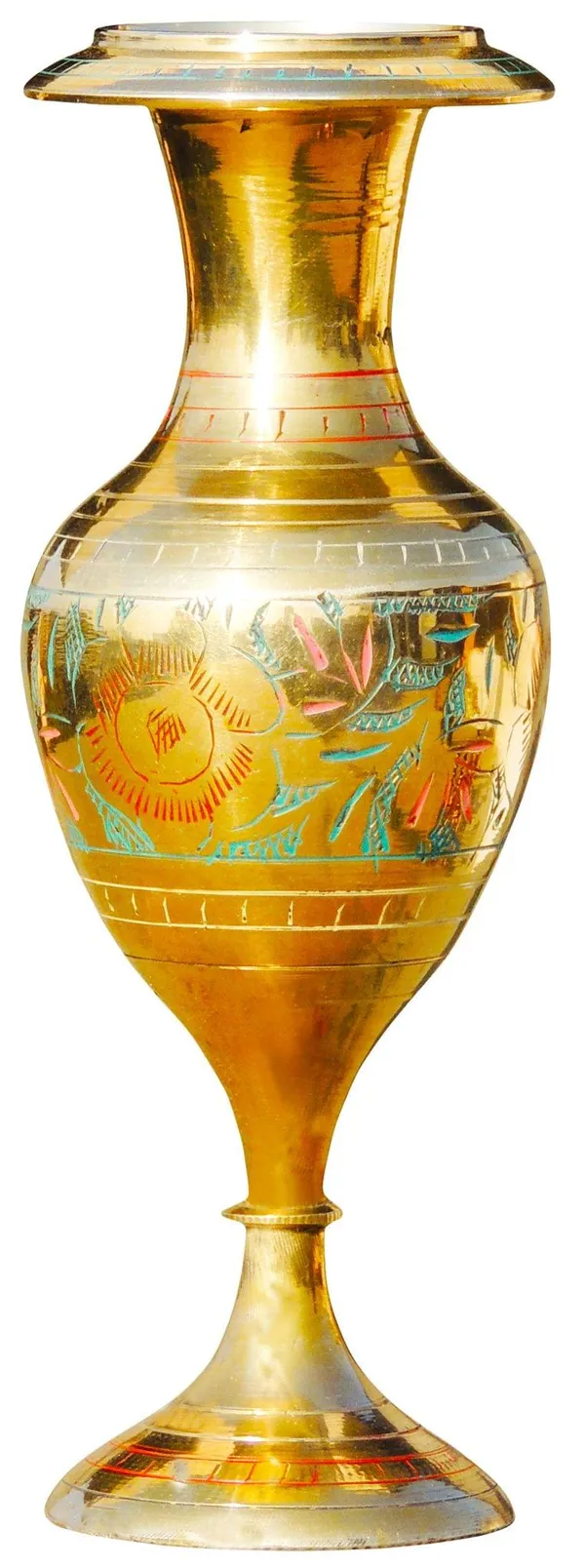Brass_Home_&_Garden_Decorative_Flower_Pot,_Vase_-_3x6.5x7.5_inch_(F148_C)