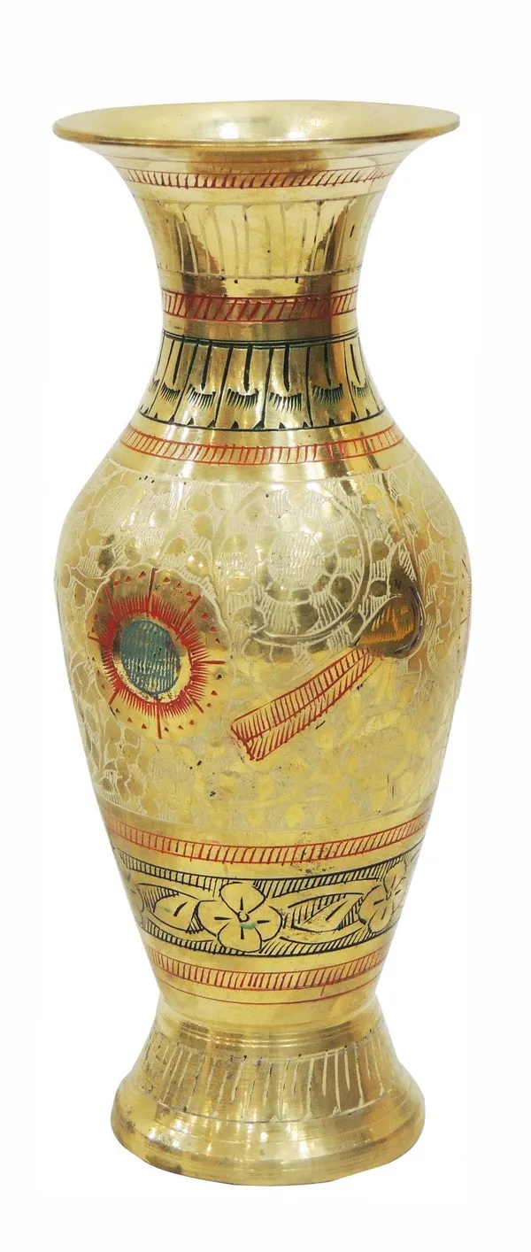 Brass_Home_&_Garden_Decorative_Flower_Pot,_Vase_-_2.8x6.8x7.5_Inch_(F148_E)