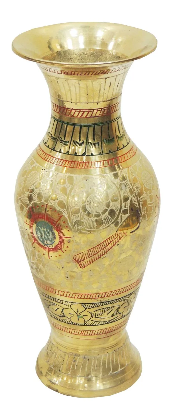 Brass_Home_&_Garden_Decorative_Flower_Pot,_Vase_-_2.8x6.8x7.5_Inch_(F148_E)