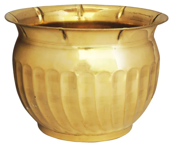 Brass_planter_Pot_Gamala_Diameter_10_Inch_weight_750_gm_-_10x10x7_inch_(F253)