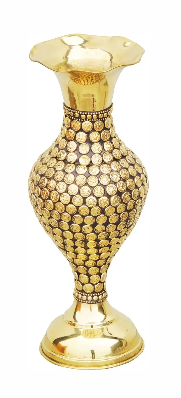 Brass_Home_&_Garden_Decorative_Flower_Pot_,_Vase_-_5.2x10.5x13_inch_(F267_B)