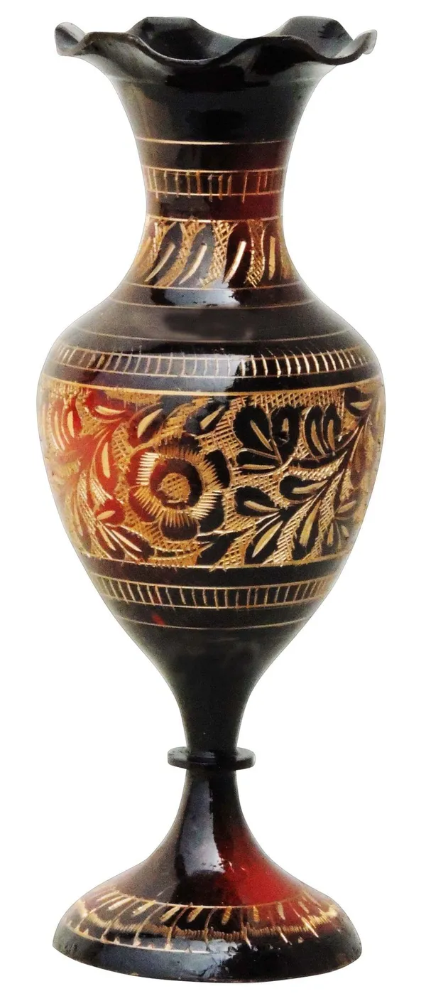 Brass_Home_&_Garden_Decorative_Flower_Pot,_Vase_-_3x5x7.5_inch_(F281_B)