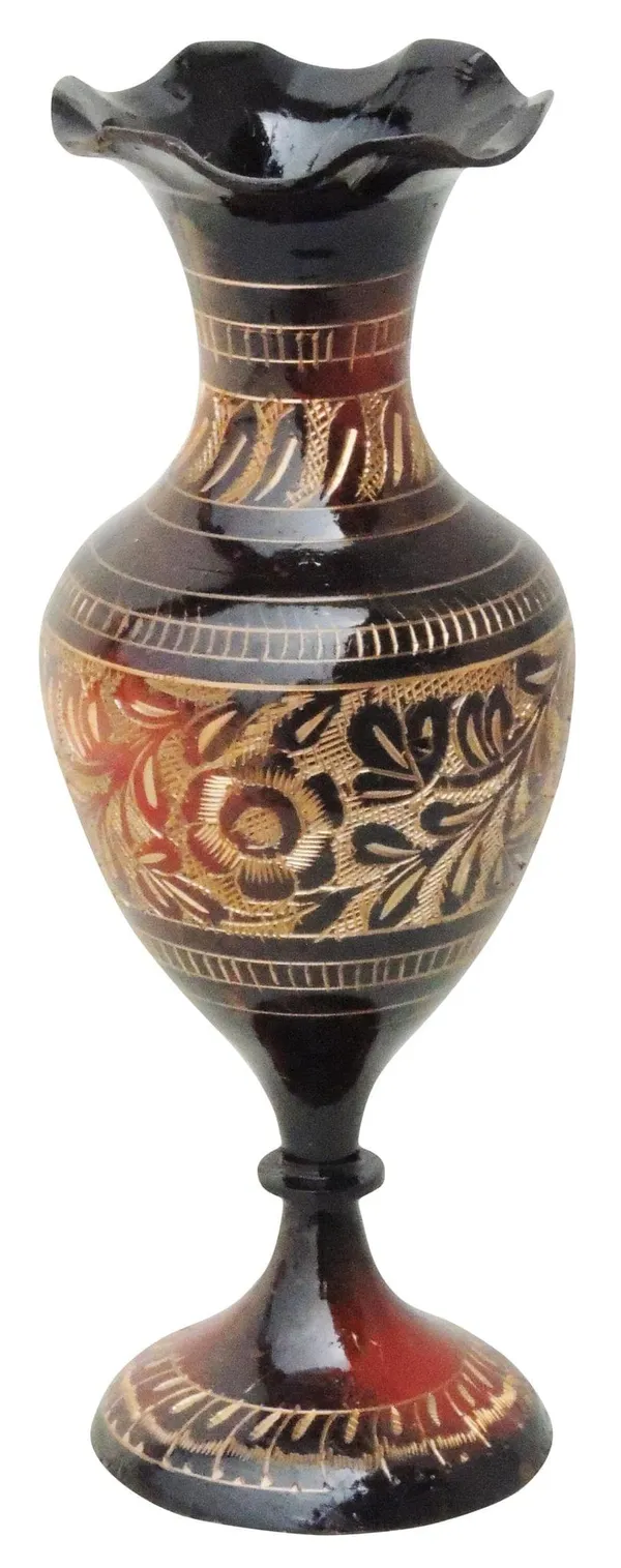 Brass_Home_&_Garden_Decorative_Flower_Pot,_Vase_-_3x5x7.5_inch_(F281_B)