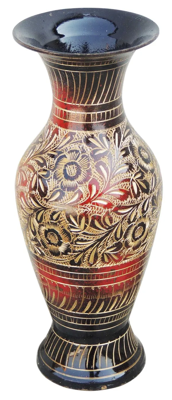Brass_Home_&_Garden_Decorative_Flower_Pot,_Vase_-_3x6.5x7.5_inch_(F281_C)