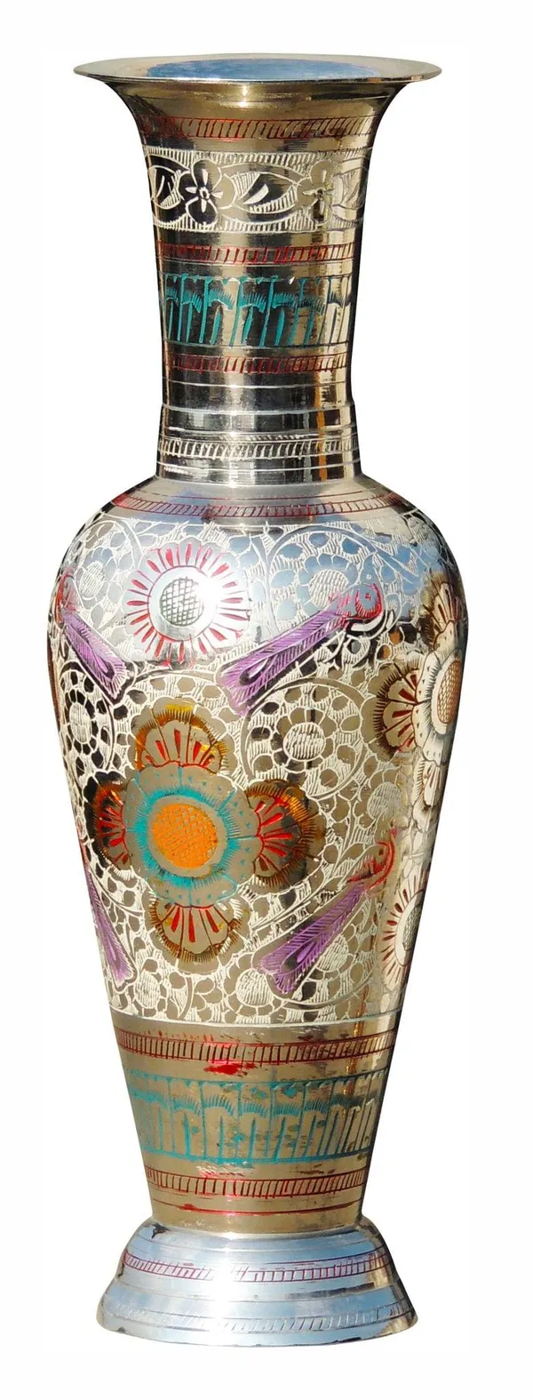 Brass_Home_&_Garden_Decorative_Flower_Pot_,_Vase_-_4x11x11.5_inch_(F286_B)