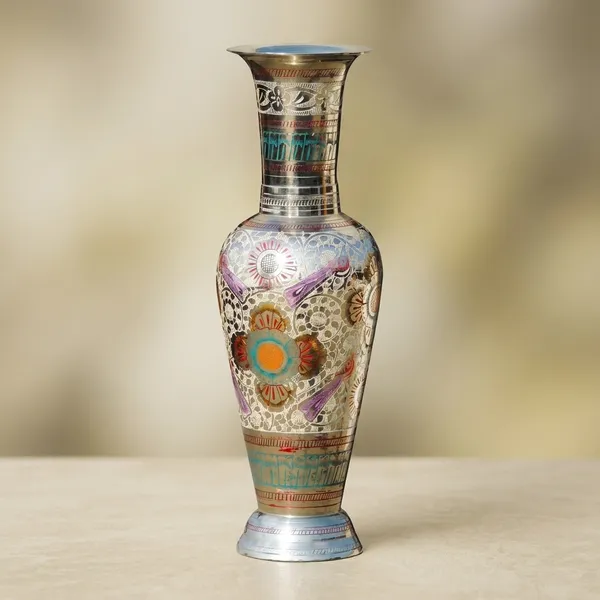 Brass_Home_&_Garden_Decorative_Flower_Pot_,_Vase_-_4x11x11.5_inch_(F286_B)