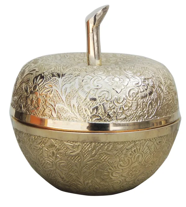 Brass_Decorative_Apple_Shape_Bowl_-_4.3x4.3x4.5_Inch_(F316_C)
