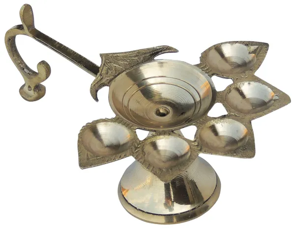 Brass_Table_Decor_Oil_Lamp_Deepak_5_Wicks_-_5.8x4.1x2.2_inch_(F317_B)