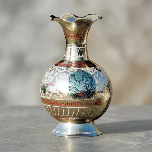 Brass_Home_&_Garden_Decorative_Flower_Pot,_Vase_-_3.5x5x5.5_inch_(F324_A)