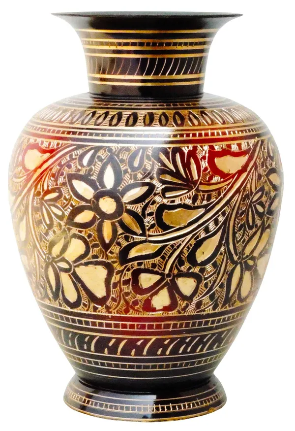 Brass_Home_&_Garden_Decorative_Flower_Pot_,_Vase_-_5.5x8x8.5_inch_(F328_C)