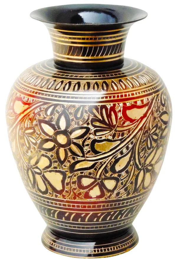 Brass_Home_&_Garden_Decorative_Flower_Pot_,_Vase_-_5.5x8x8.5_inch_(F328_C)
