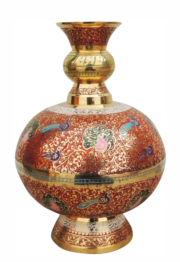 Brass_Home_&_Garden_Decorative_Flower_Pot,_Vase_-_6.5x7.5x9_inch_(F329_A)