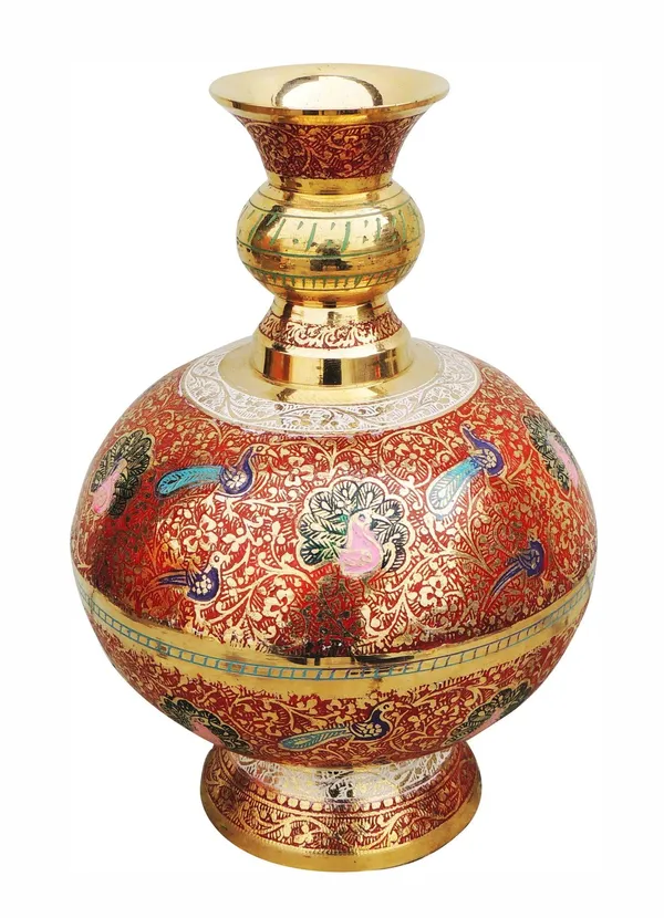 Brass_Home_&_Garden_Decorative_Flower_Pot,_Vase_-_6.5x7.5x9_inch_(F329_A)