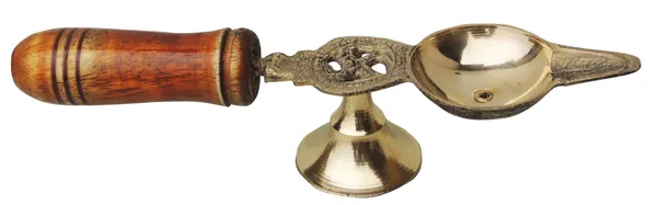 Brass_Table_Decor_Oil_Lamp_Deepak_With_Wooden_Handle_-_6.5x1.5x1.2_inch_(F363_B)_-_Pack_of_3