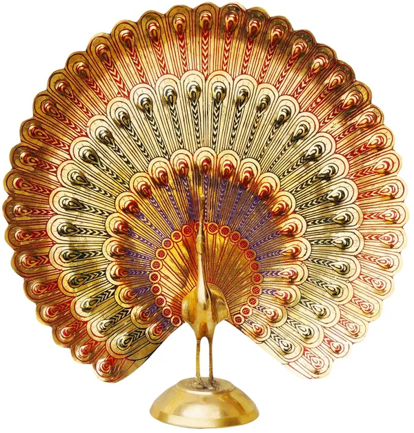 Brass_Decorative_Showpiece_Peacock_More_-_10.5x3x10.5_inch_(F375_B)