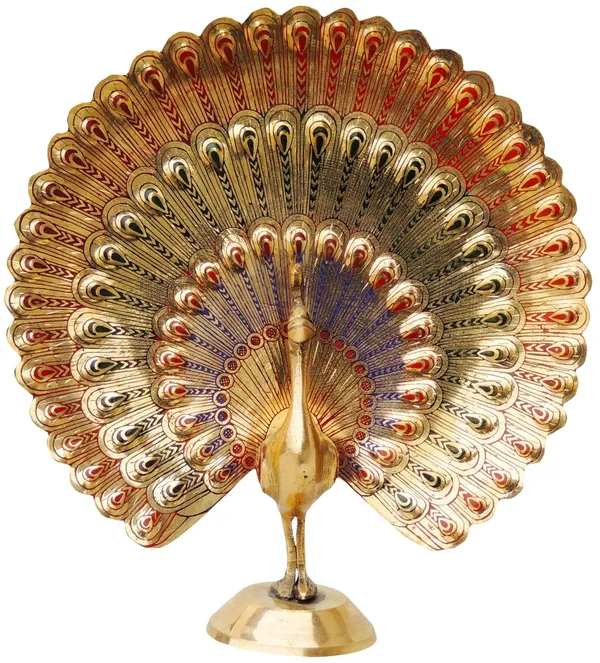 Brass_Decorative_Showpiece_Peacock_More_-_7x2x7_inch_(F375_Z)