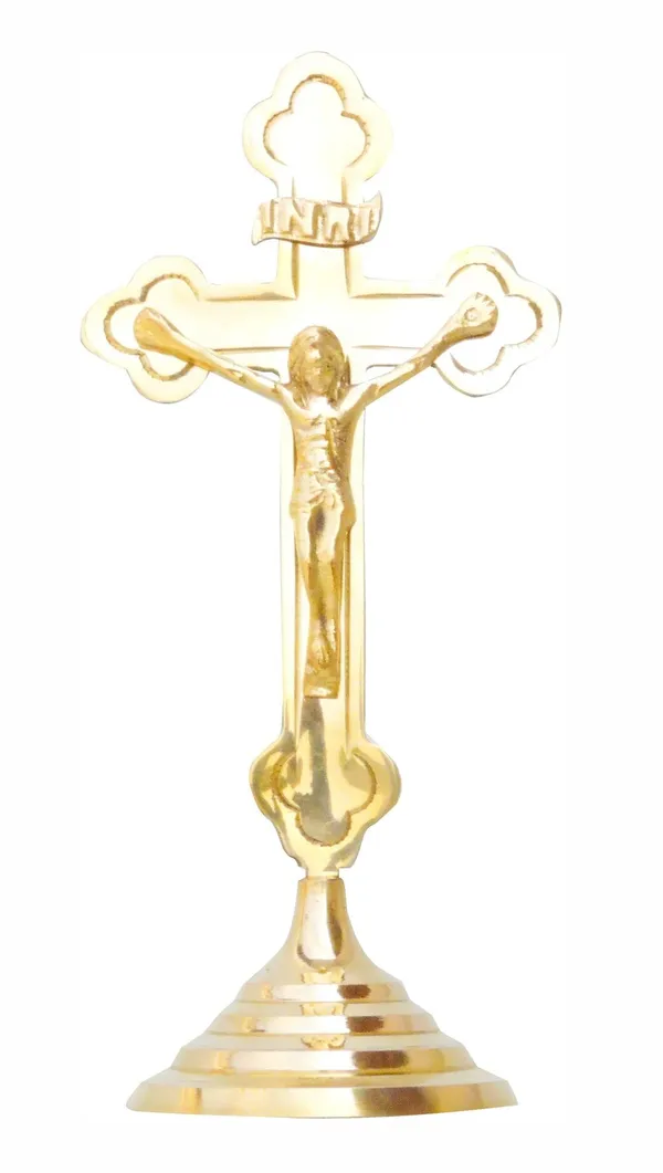 Brass_Decorative_Showpiece_Jesus_On_Cross_-_3.5x2.8x7.8_inch_(F377_B)