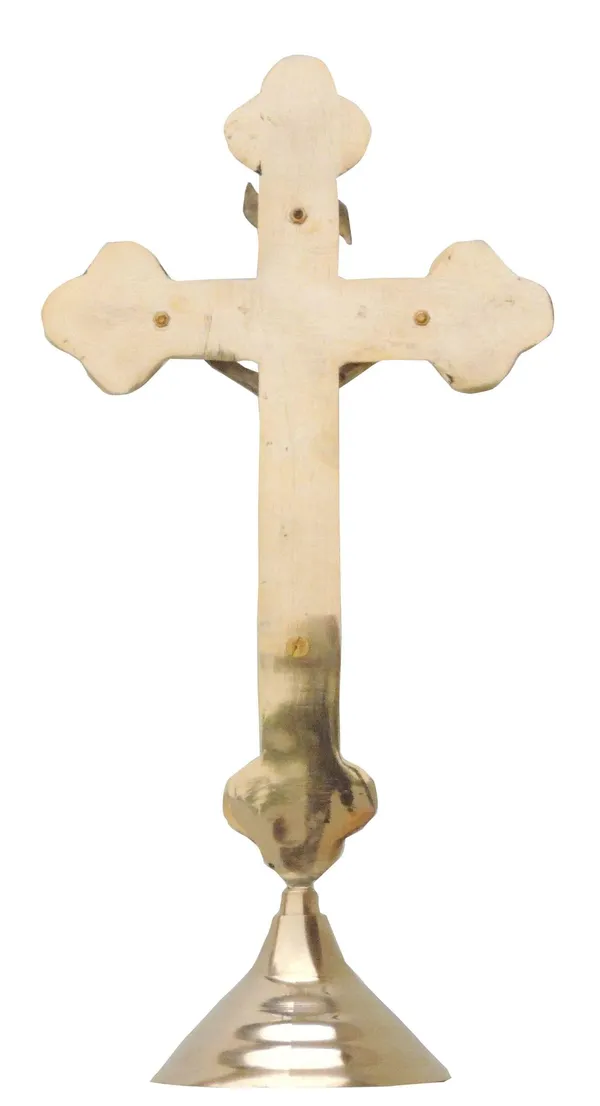Brass_Decorative_Showpiece_Jesus_On_Cross_-_6.3x3.7x12.5_inch_(F377_D)