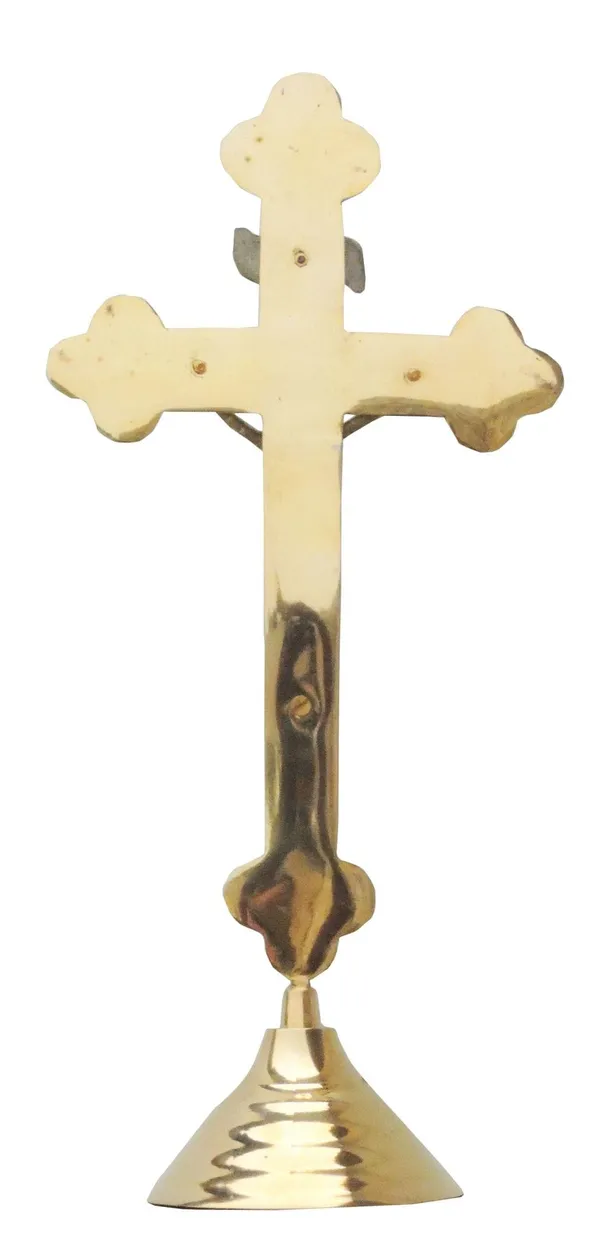 Brass_Decorative_Showpiece_Jesus_On_Cross_-_7.5x4.5x16.5_inch_(F377_E)