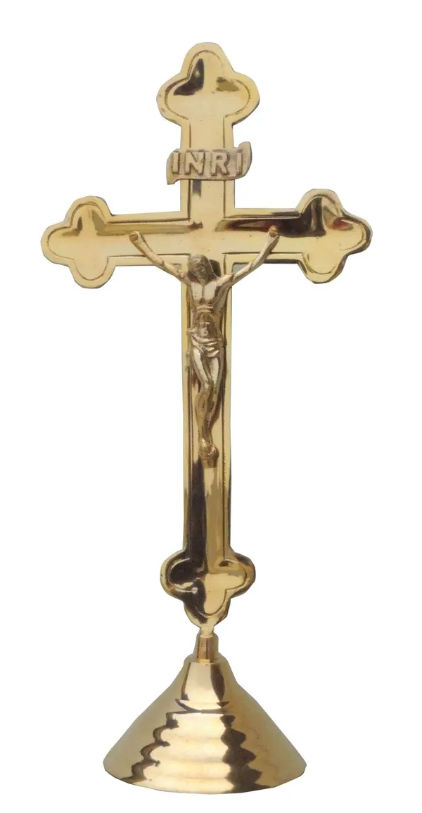 Brass_Decorative_Showpiece_Jesus_On_Cross_-_7.5x4.5x16.5_inch_(F377_E)