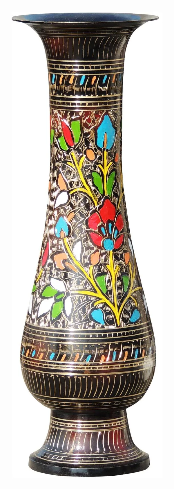 Brass_Home_&_Garden_Decorative_Flower_Pot,_Vase_-_3.5x9.7x11_inch_(F397_F)