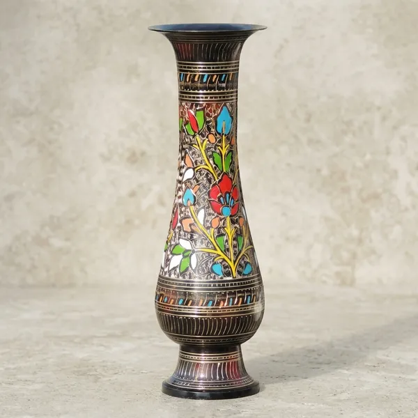 Brass_Home_&_Garden_Decorative_Flower_Pot,_Vase_-_3.5x9.7x11_inch_(F397_F)