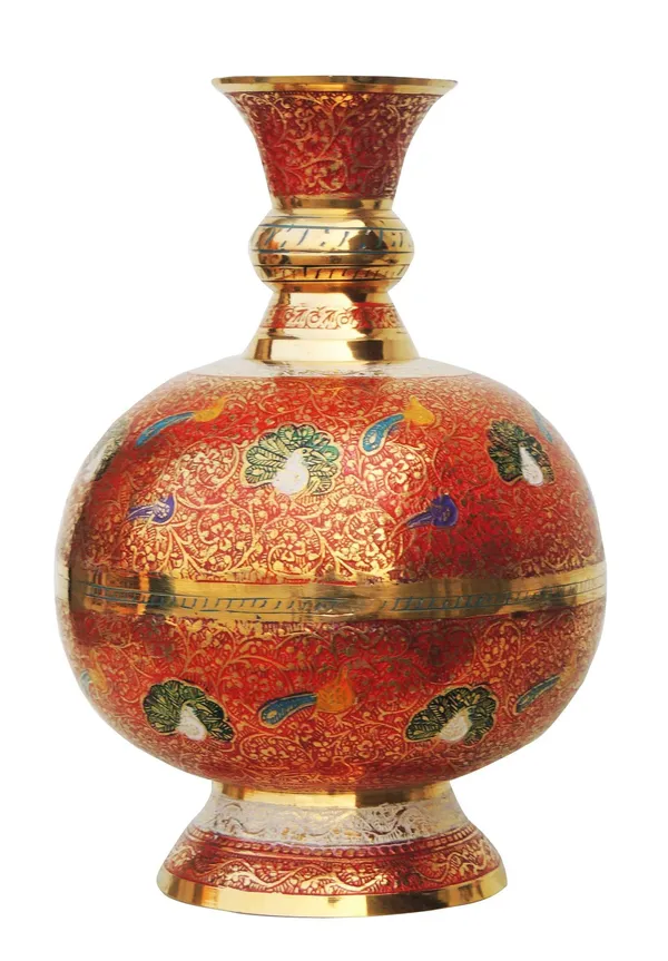 Brass_Home_&_Garden_Decorative_Flower_Pot,_Vase_-_7x10x11.5_Inch_(F408_A)