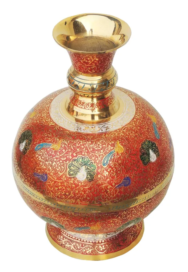Brass_Home_&_Garden_Decorative_Flower_Pot,_Vase_-_7x10x11.5_Inch_(F408_A)