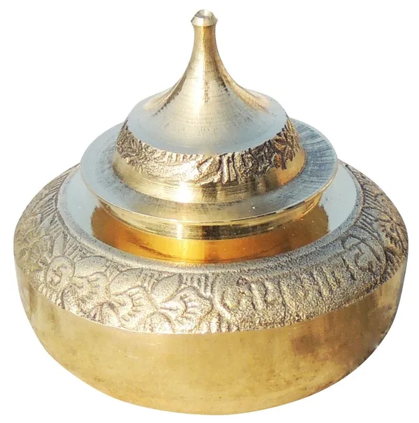 Brass_Handicraft_Sindoor_Dani,_Dabbi_With_Brass_Finish_-_2.2x2.2x2.4_inch_(F416_C)_-_Pack_of_2