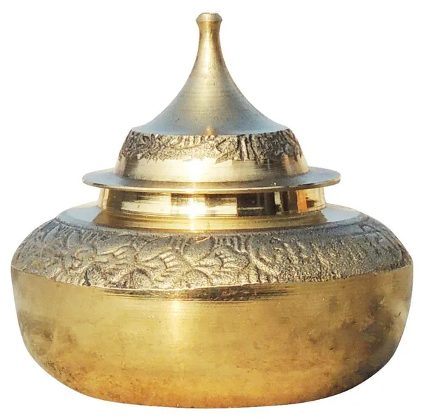 Brass_Handicraft_Sindoor_Dani,_Dabbi_With_Brass_Finish_-_2.2x2.2x2.4_inch_(F416_C)_-_Pack_of_2