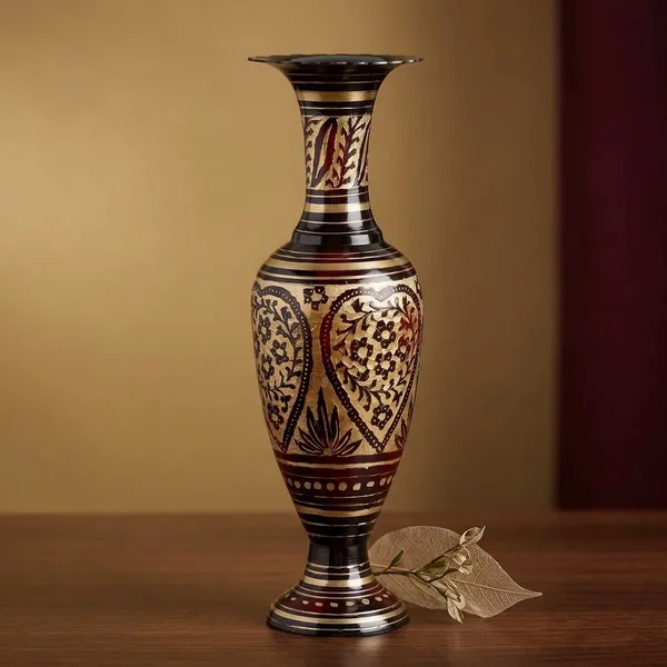 Brass_Home_&_Garden_Decorative_Flower_Pot,_Vase_-_5x5x16_inch_(F479)