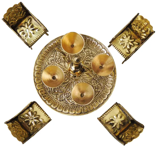 Brass_Mini_Miniature_Dining_Table_set_for_Children_playing_-_(F484_A)