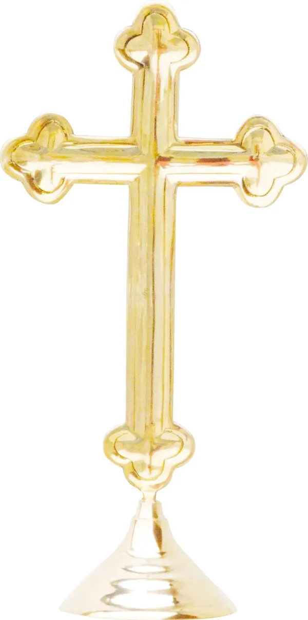 Brass_Decorative_Showpiece_Cross_Christmas_Gift_item_-_6.3x3.7x12.5_inch_(F486_D)