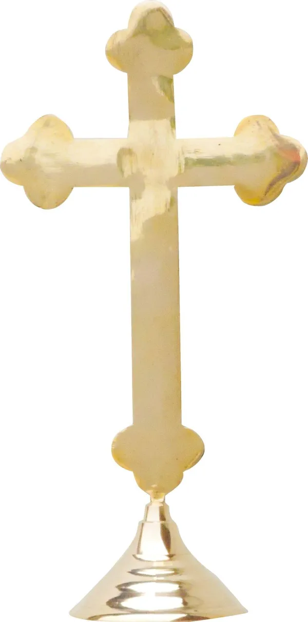 Brass_Decorative_Showpiece_Cross_Christmas_Gift_item_-_6.3x3.7x12.5_inch_(F486_D)