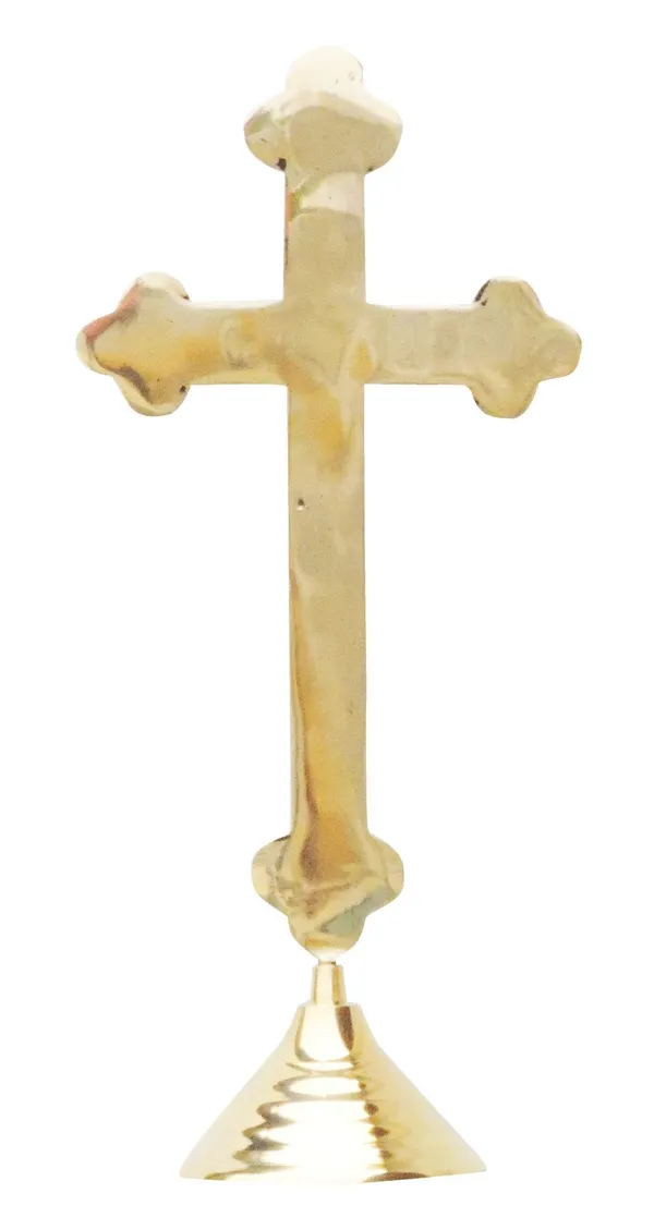 Brass_Decorative_Showpiece_Cross_Christmas_Gift_item_-_7.5x4.5x16.5_inch_(F486_E)