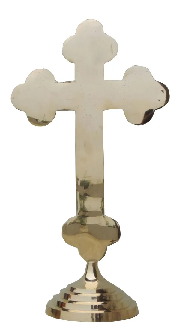 Brass_Decorative_Showpiece_Cross_Christmas_Gift_item_-_10.5x6x19_inch_(F486_F)