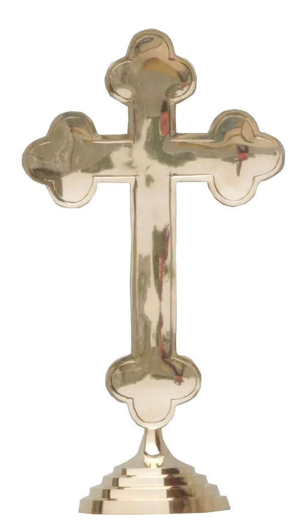 Brass_Decorative_Showpiece_Cross_Christmas_Gift_item_-_10.5x6x19_inch_(F486_F)