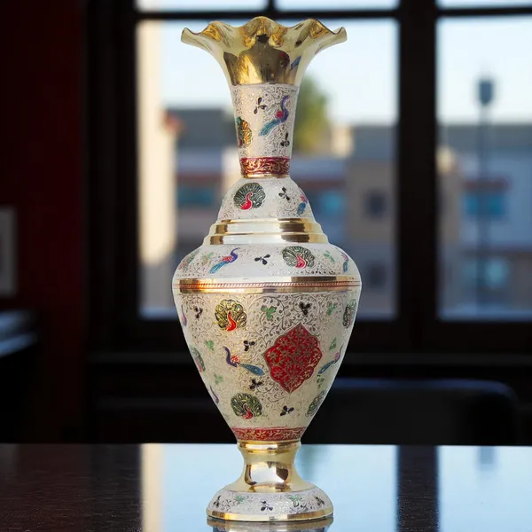 Brass_Home_&_Garden_Decorative_Flower_Pot,_Vase_-_6x6x15.5_inch_(F500_A)