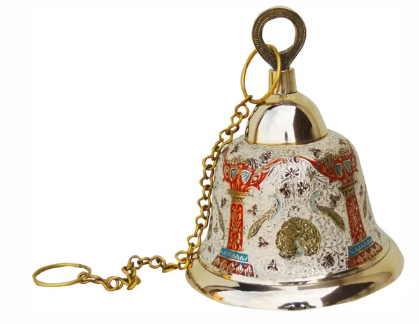 Brass_Hanging_Temple_Pooja_Bell,_Bell_White_Color_-_7x7x8.5_inch_(F511_A)
